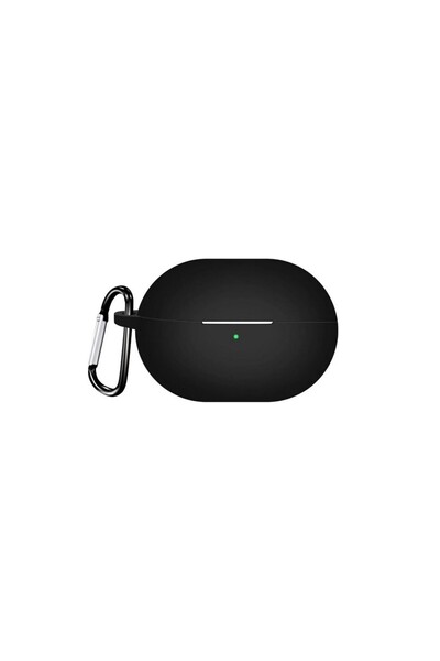 Gpack Huawei Freebuds Pro 4 uyumlu Kılıf Mat Kancalı Silikon SF13 Siyah