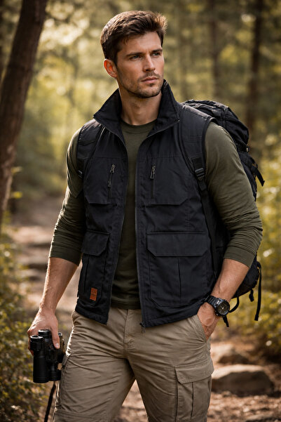 REMA STİL Outdoor Yelek Hızlı Kuruyan Yelek Yazlık-Mevsimlik Bir Beden Büyük ...