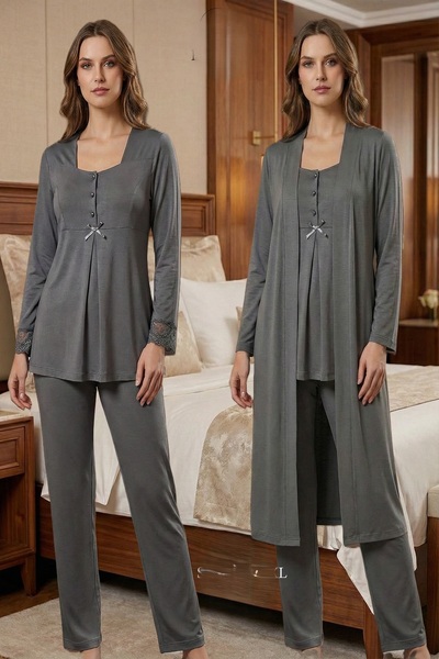 Puerpera Effortt Women's Maternity Pajama Set and Robe Set 9048