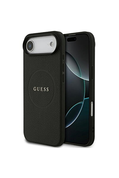 Guess Case for iPhone 17 Air - Grained Gold Ring MagSafe (GUHMP17MPGHSMMK) - ...