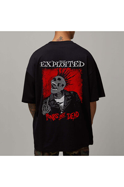 Kartier Tricou Negru Oversize Punks Not Dead