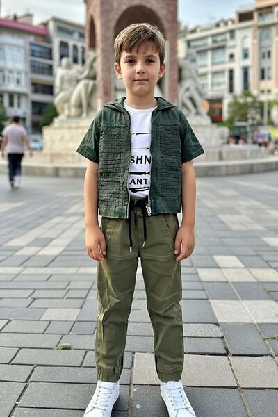 Riccotarz Boy's Hooded Denim Jacket with Stripe Detail on the Top, Freshness ...