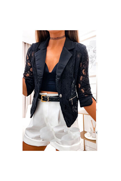 River Flower S021N jacket, black color, size 44