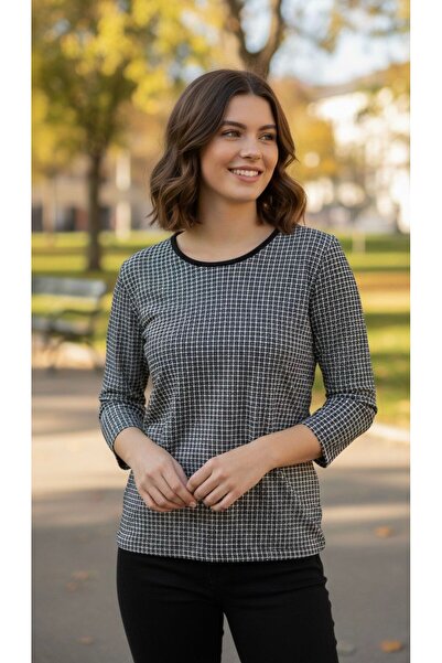 THEBEK بلوزة من الليكرا والفسكوز - حيث تلتقي الأناقة والراحة |   مقاس متوسط |...