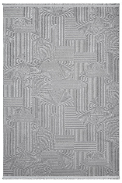 SEYRAN HALI Mono Gri Halı Akrilik Halı Yumuşak Dokulu Salon Oturma Odası Yata...