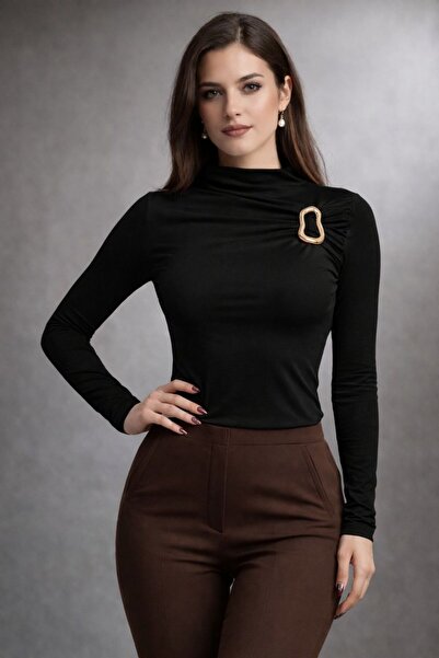 moda civinx بلوزة بوكسر بولو بأكمام طويلة