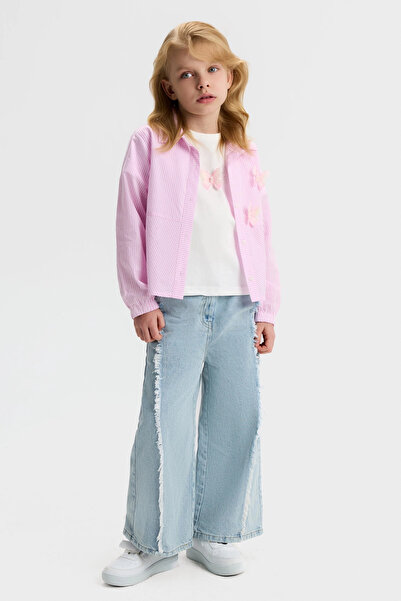 nk kids 4-8 nk rose shirt 3-piece set pink