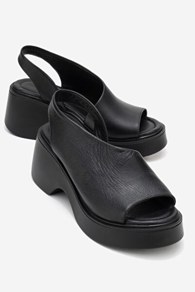 Zeynep Sıradağlı Colin Women's Genuine Leather Sandals Black