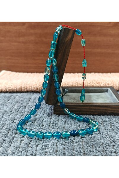 İnan Tesbih Fire-Red Barley Cut Ringed Model Handcrafted Tesbi̇h