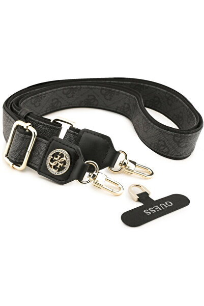 Guess Adjustable Universal Phone Lanyard - 4G Strass Metal Logo - Black