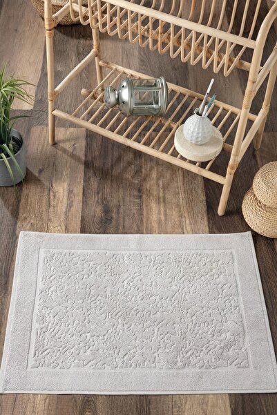 Sevim Prosop de picioare cu model damasc 1 bucată - 60x100 cm Covoraș moale d...