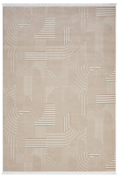 SEYRAN HALI Mono Bej Halı Akrilik Halı Yumuşak Dokulu Salon Oturma Odası Yata...