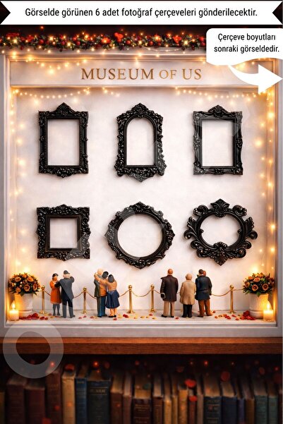 OVERMAX Siyah Mini Çerçeveler 6’lı Set – Museum Of Us Mini Müze Konseptli Sev...
