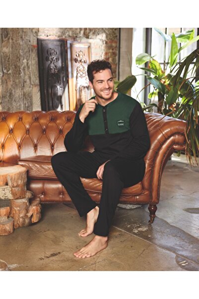 PİJAMOOD Muški komplet pidžama sa interlock ovratnikom i kopčanjem P Pamuk u ...