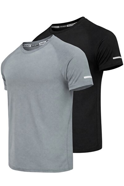 pandy 2'li Hızlı Kuruma Özellikli Atletik Teknik Spor T-shirt