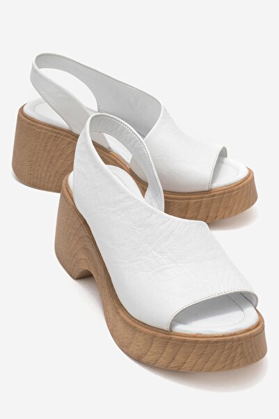 Zeynep Sıradağlı Colin Women's Genuine Leather Sandals White