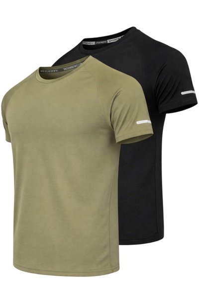 pandy 2-Pack of Athletic Technical Sports T-Shirts with Quick Dry Feature