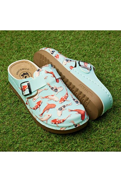 DR KLOMPA Women's Medical Clogs, 154308, With Fish