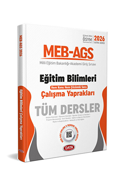 Data Yayınları 2026 MEB-AGS Eğitim Bilimleri Tüm Dersler Hem Konu Hem Çözümlü...