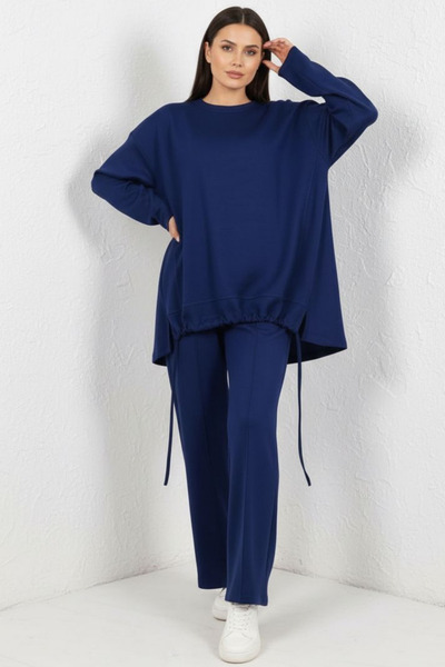 Curly СИНІЙ МОДАЛЬНИЙ ТКАНИНА ДВОХЧАСТНИЙ КОМПЛЕКТ