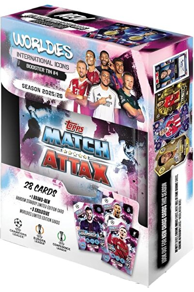 Topps Match Attax UCC 2025/2026 Collectible Football Trading Cards, Mini Tin ...