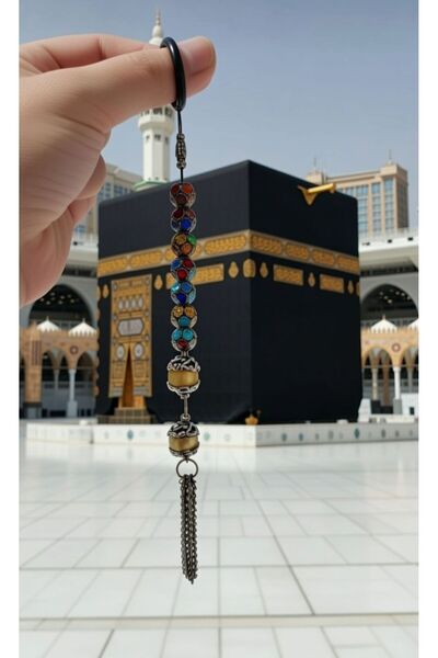 hilalay AKİK YÜZÜKLÜ RENKLİ TAŞLİ ÖZEL TAVAF TESBİHİ
