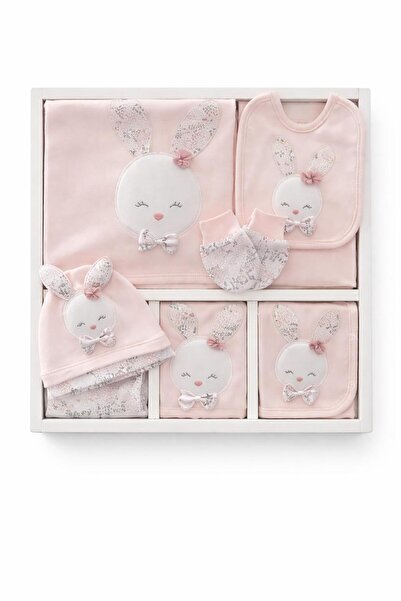 BYS BABY FASHION %100 Pamuklu Yenidoğan Kız Bebek Hastane Çıkış Zıbın Seti 10...