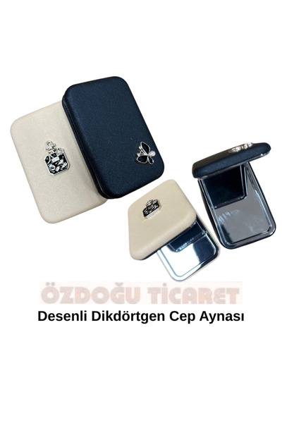ÖZDOĞU TİCARET Desenli Diktörtgen Cep Aynası