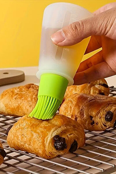 Mikasso Fırçalı Yağdanlık Izgara Fritöz Salata Yağ Püskürtücü Salata Yağ Sürü...