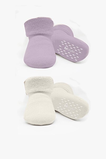 BUDİ HOME Bistyle 2-Piece Towel Socket Non-Slip Basic Girl 10507 Lilac