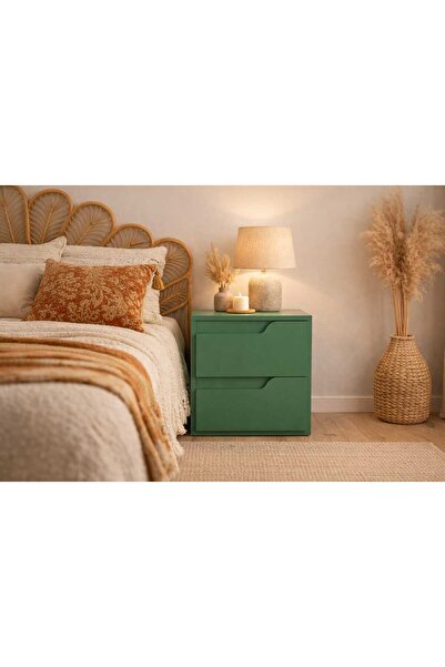 ALTEKS DEKOR Modern 2 Çekmeceli MDF LAM Komodin, Yatak Odası & Genç Odası & O...