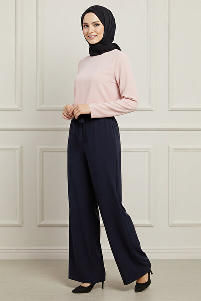 Kirazgym Women's Double Fabric Elastic Waist Comfortable Cut Wide Leg Fabric ...