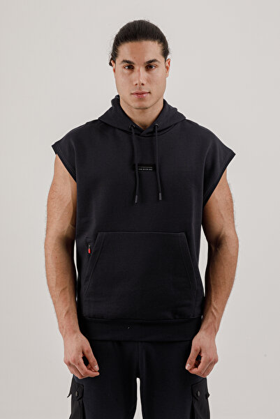 Airlife Sportswear Erkek Kolsuz ve Kapüşonlu Sweatshirt Lacivert