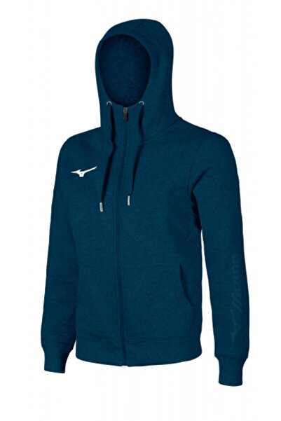 MIZUNO Sweat Zippered Hooded Men's Sweatshirt Navy Blue