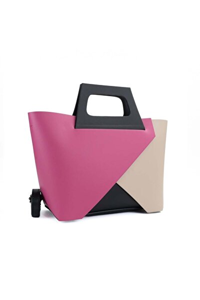 Posete Fagaras Mathilda Leather Purse - Pink, Genuine Leather Office Bag, Han...