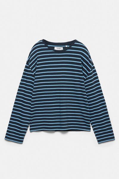 Pull & Bear Çizgili uzun kollu t-shirt