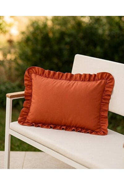 Lilza Home %100 Pamuk Fırfırlı Dekoratif Kırlent Kılıfı – 35x50 CM