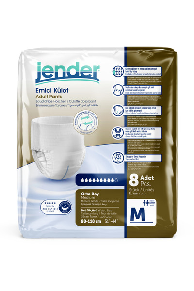 JENDER Emici Külot Yetişkin Bezi Medium 30 adet