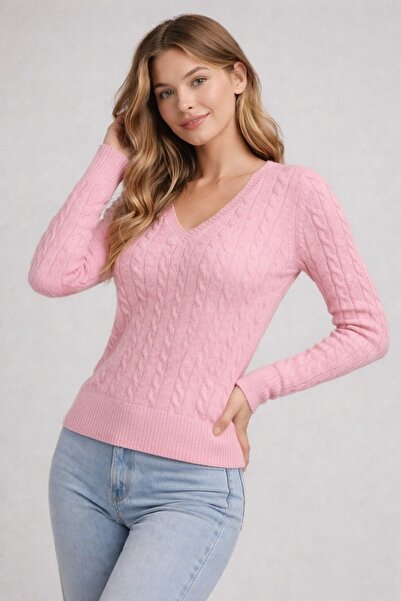 youknitwear you Apex V-Neck Women's Sweater