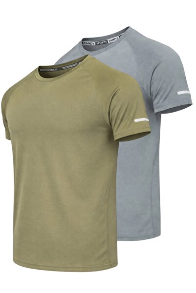 pandy 2-Pack of Athletic Technical Sports T-Shirts with Quick Dry Feature