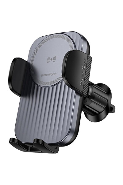 Borofone Suport de ventilație auto wireless, 15W - (BH221) - Gri metalizat negru