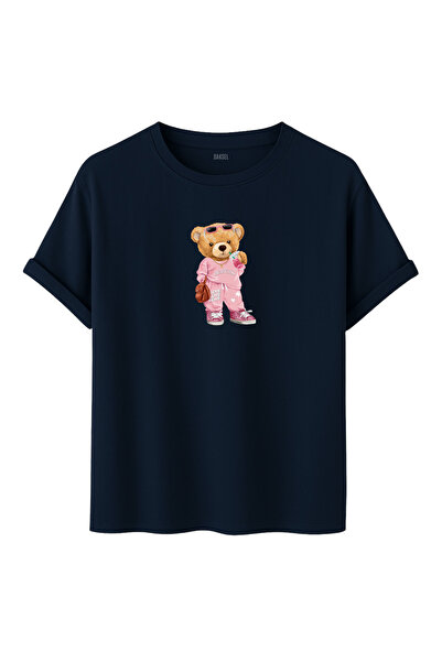 DK DAKSEL Unisex Teddy Bear Printed Oversize T-Shirt with 10+ Color Options