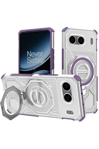 Techsuit Carcasă Carbon Shield PRO pentru OnePlus Nord 4 - Violet Transparent