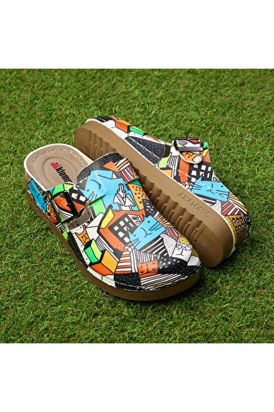 DR KLOMPA Women's Medical Clogs, 154501, Kittens Cube