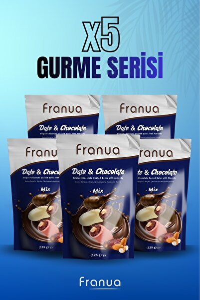 Franua ÇİKOLATALI BADEMLİ HURMA MİX125 gr X5