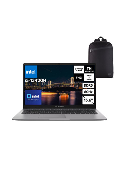 ASUS ExperGBook P1 i5-13420H 8GB 2 GB 15.6" Win 10 Pro +S. Çantası P1503CVA-I...