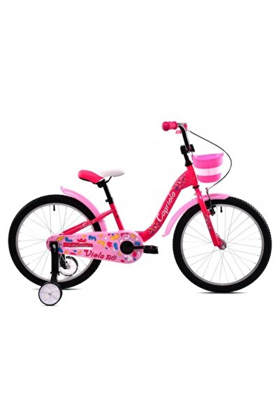 CAPRIOLO Pink-white girls' bicycle Viola 20"