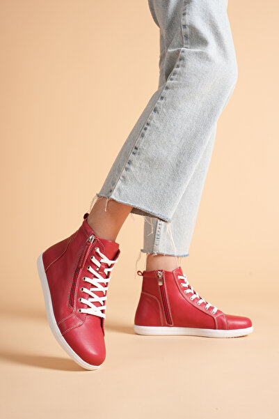 ANALİN SHOES Cizme sport de zi cu zi pentru femei, din piele naturală, cu fer...