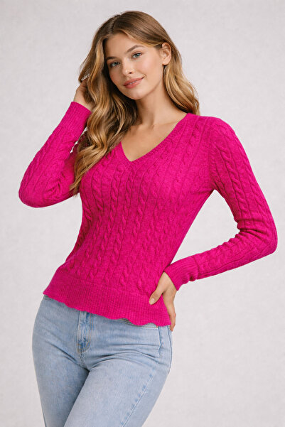 youknitwear you Apex V-Neck Women's Sweater