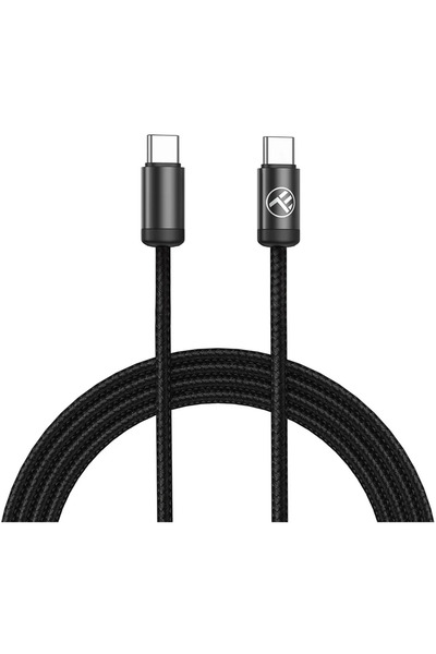 TELLUR Cablu USB-C minimalist la USB-C, 3A, 1m, negru